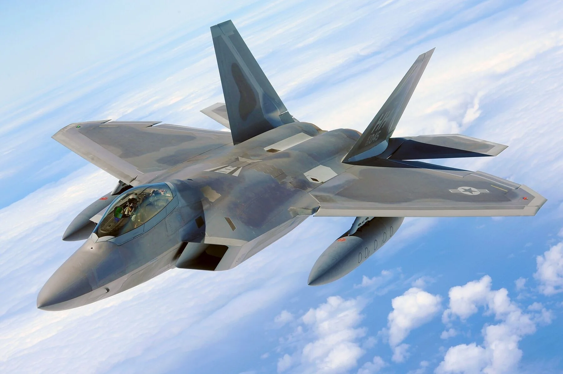 A U.S. fighter aircraft in flight