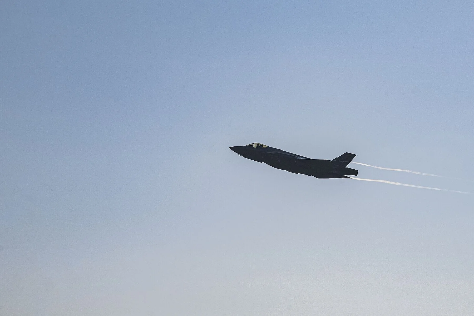 A U.S. fighter aircraft taking off